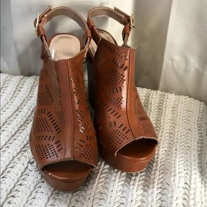 Brown Charlotte Russe Wedges - Size 8